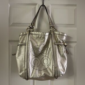 Coach Audrey metallic gold bag. Very good used condition!